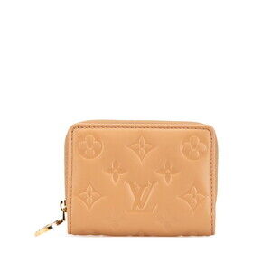 Louis Vuitton Wallet Lou Crocodile Brown Camel Brown Lamb Leather